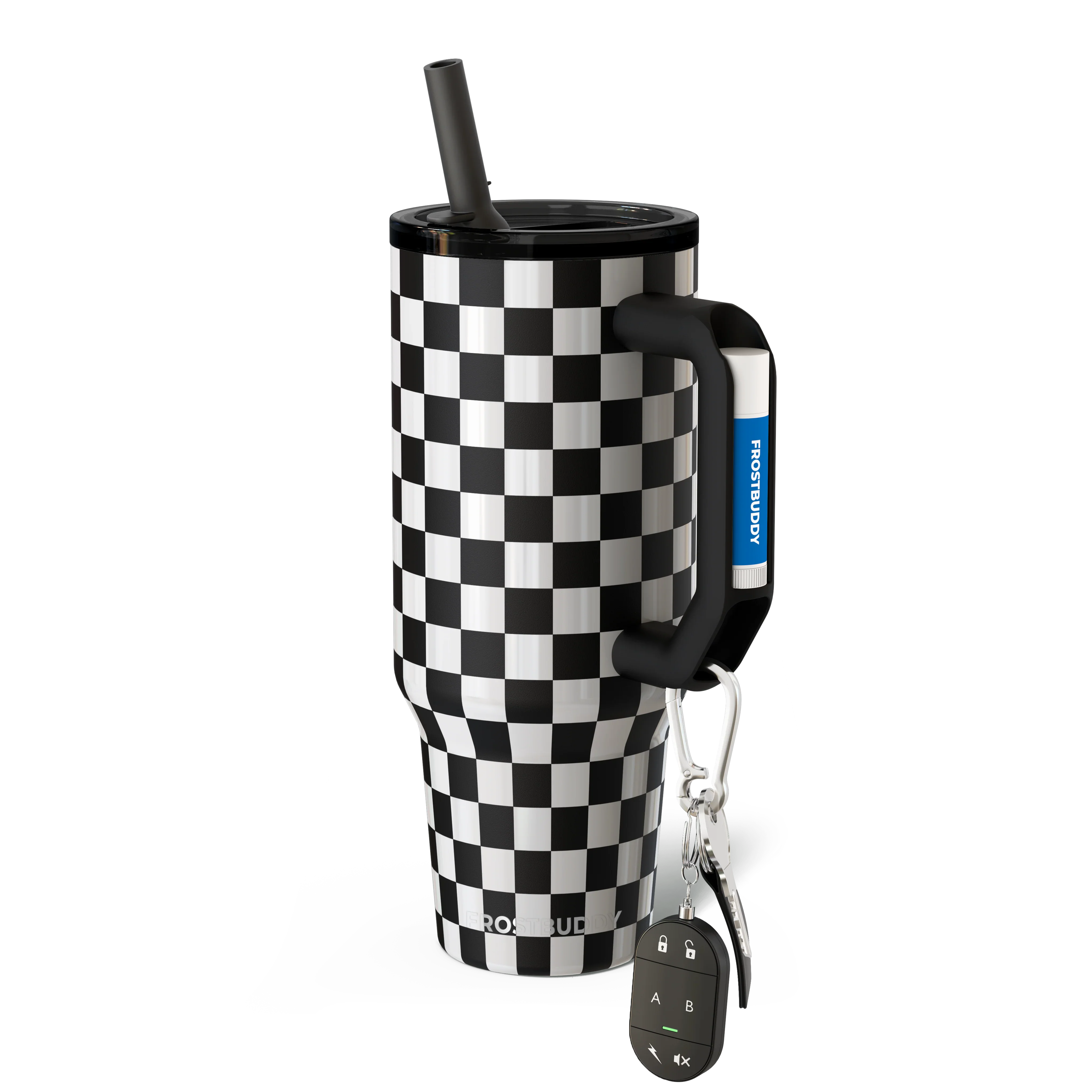Thicc Buddy 40 | Black & White Checkered