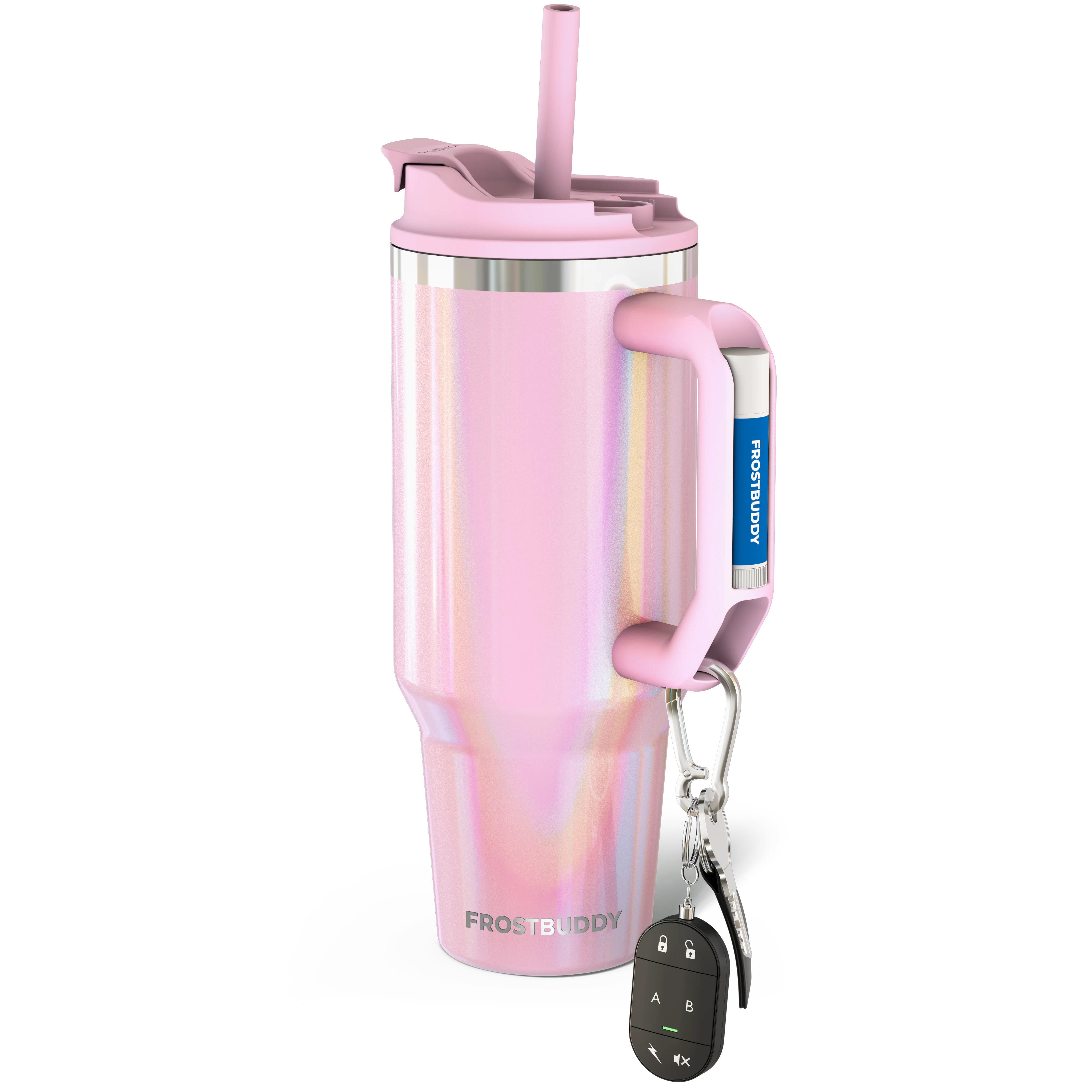 Thicc Buddy 40oz | Pink Glitter